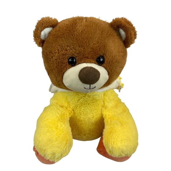Kellytoy Easter Spring Brown Teddy Bear Plush Wearing Duck Chick Costume - Picture 3 of 11